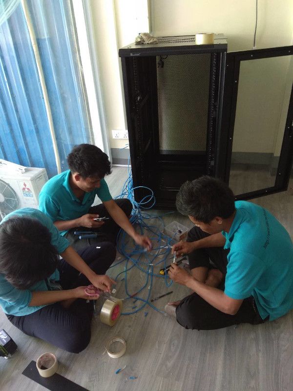 Network Cable Deployment at Lwin Oo Htwe Trading